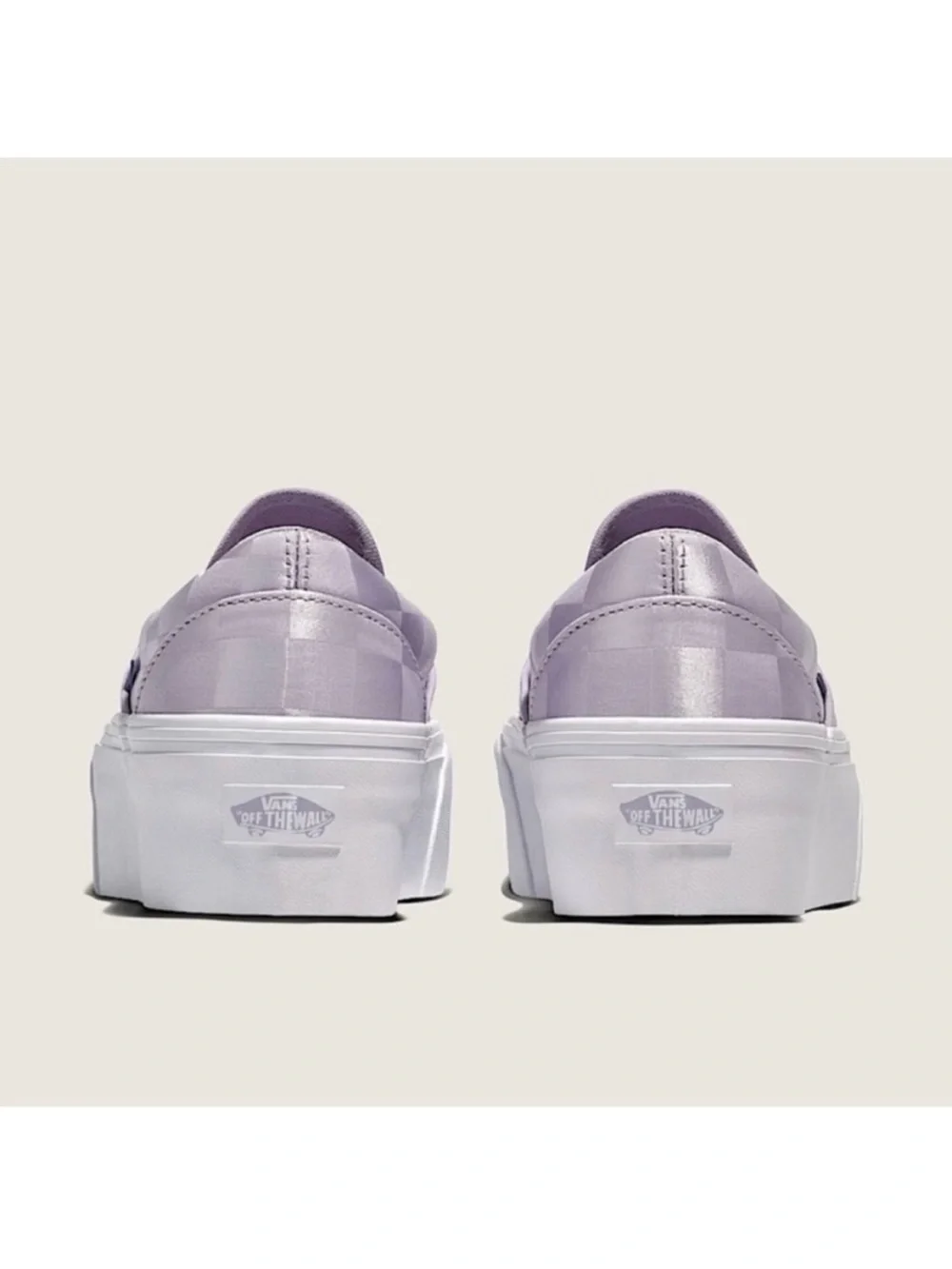 Vans Classic Slip-On Stackform Checkerboard Shoe Women 9.5 US